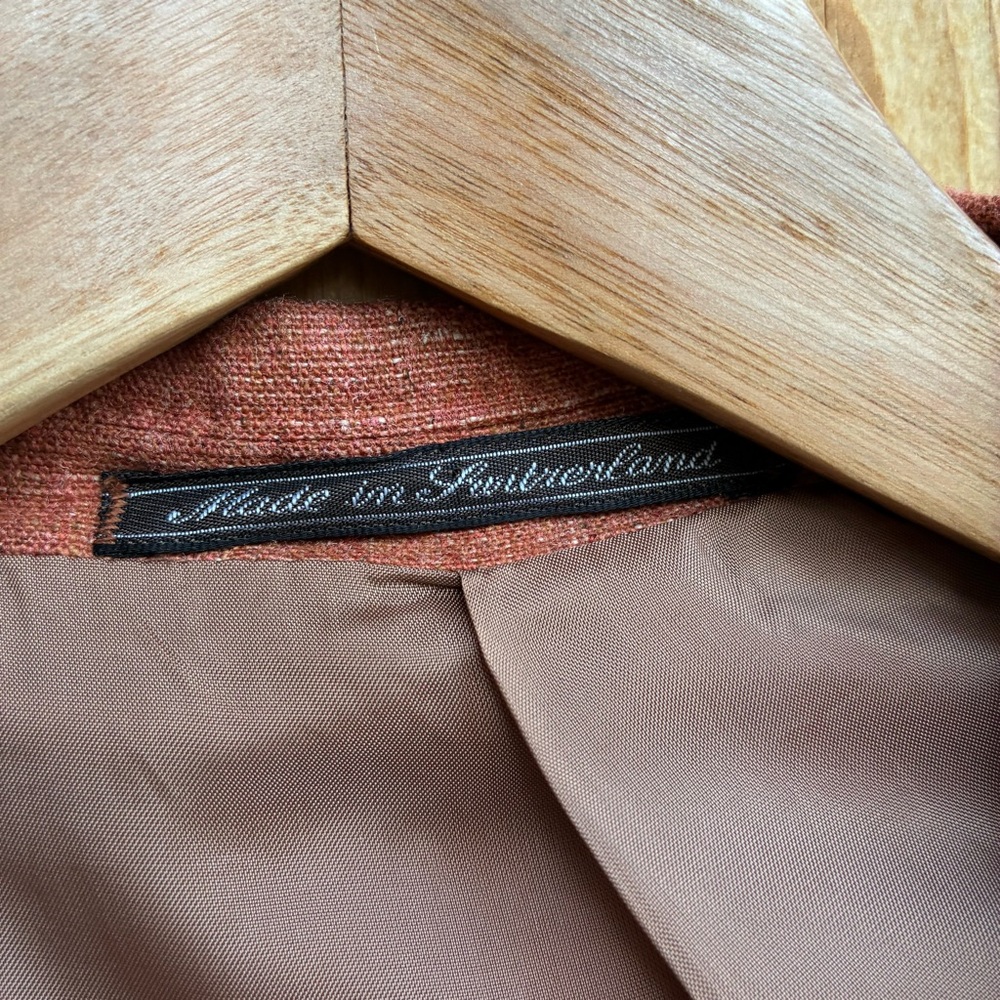 Ermenegildo Zegna Terracotta Linen Silk Sport Coat Blazer Sz 44R - Picture 5 of 11